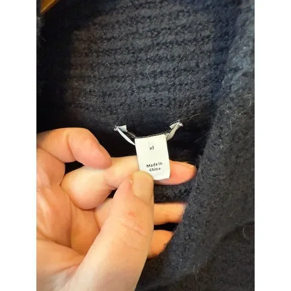 Daily Ritual Black Turtleneck Sweater Cozy Oversized Knit Pullover XL‎ - Picture 5 of 8